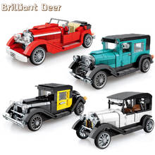 4 Styles Classic Antique Car Model Boys City Racing Vehicle Bricks Educational DIY moc Building Blocks Toys for Children 2024 - buy cheap