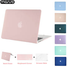 Жесткий чехол для ноутбука MOSISO, чехол для Macbook Air 13 дюймов A1466/A1369, чехол для ноутбука + чехол для клавиатуры + Защитная пленка для экрана 2024 - купить недорого