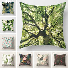 Landscape Plant Rainforest Pattern Polyester Pillowcase Decorative Cushion Cover Sofa Square Pillow Case Home Decor Pillow Cover 2024 - buy cheap