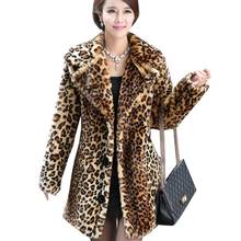 High-End Plus Size Imitation Fur Jackets Tops 2021 Autumn Women Leopard Imitation Fur Outwear Winter Fur Thick Warm Coats Female 2024 - buy cheap