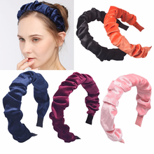 CN Winter  Velvet Covered Rigid Headbands Hairbands For Women Mulher Head Bezel Hair Hoop Girl  Women Plastic  Hair Accessories 2024 - buy cheap