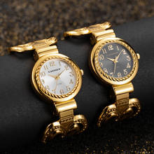 Часы наручные женские кварцевые с маленьким циферблатом, роскошные повседневные золотистые, с браслетом из нержавеющей стали 2024 - купить недорого