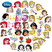 Disney 40pcs princess sticker children cartoon stationery mobile phone water cup suitcase waterproof hand account sticker set 2024 - buy cheap