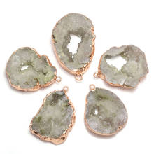Pedra natural cristal cluster pingentes forma irregular requintado charme para fazer jóias diy colar pulseira acessórios 2024 - compre barato
