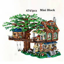 Loz casa árvore, blocos de construção, montar na cidade, possui quatro estações, modelo de mini tijolos, brinquedos para crianças, presentes de natal 2024 - compre barato