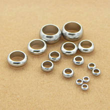 50pcs/lot Stainless Steel Round Ball Beads 2/3/4/5/6/8mm Big Hole Bead Charm Beads for DIY Jewelry Bracelets Findings 2024 - buy cheap
