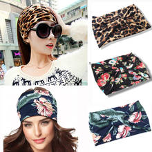 Bohemia largo algodão estiramento mulheres bandagem bandana bandana floral impressão headpiece headwrap feminino turbante 2024 - compre barato