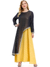 2021 Abaya Long Spring Womens Dresses Large Plus Size Fashion Elegant Irregular Asymmetric Stitching Shining Dot Mesh Maxi Dress 2024 - buy cheap