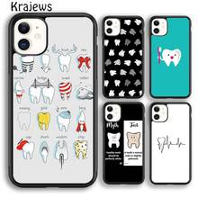 Krajudios-funda higienista Dental para iPhone, funda de teléfono para dentista, 5s para iPhone, 6s, 7, 8 plus, X, XS, XR, 11, 12 pro, max, Samsung Galaxy S8, S9, S10 2024 - compra barato