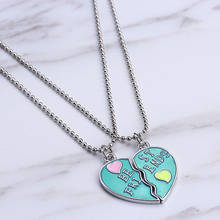 Best Friends BFF Necklaces For 2 Heart Candy color Bestfriend Necklace Cute Friendship Keepsake Gift For Girls  Jewelry 2024 - buy cheap