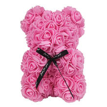 25/38cm dos desenhos animados rosa urso flores artificiais pe rosa flor urso presentes de natal para o dia dos namorados feminino presente filhote de cachorro brinquedos 2024 - compre barato