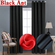 Cortinas opacas modernas para sala de estar, cortinas rojas para ventana, tratamiento de dormitorio, tela transparente de tul negro, T & 092 #30 2024 - compra barato