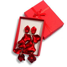 Flatfoosie Acrylic Resin Petal Flower Long Drop Earrings For Women Fashion Statement Earrings With Gift boxes Wedding Jewelry 2024 - buy cheap