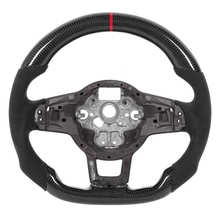 Carbon Fiber Steering Wheel Suede Fit for Volkswagen Golf Mk7/Mk7.5 GTD/R 2013-2020 Stitching Flat Bottom Steering Wheel 2024 - buy cheap