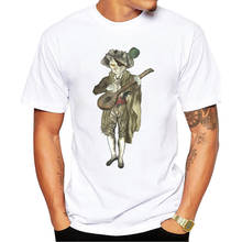 TEEHUB-Camiseta de gato pirata para hombre, camisa de manga corta, divertida, con estampado de Banjo, camisetas Hipster 2024 - compra barato