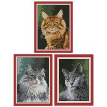 Cat series patterns counted 11CT 14CT Cross Stitch Sets DIY Chinese Cross-stitch Kits Embroidery Needlework 2024 - buy cheap