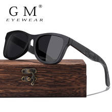 GM Wood Sunglasses Men Brand Designer Polarized Driving Bamboo Sunglasses Wooden Glasses Frames Oculos De Sol Feminino S1610B 2024 - buy cheap