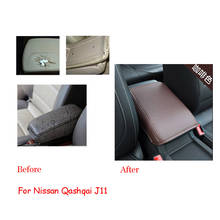 7 Color For Nissan Qashqai J11 2016 2017 2018 Car Central armrest box 3D design Artificial Leather cover accessories 2024 - buy cheap