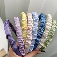 Tiara de chiffon em cores sólidas para meninas, faixas de cabelo fofas da moda para crianças, acessórios para cabelo, verão, 2021 2024 - compre barato