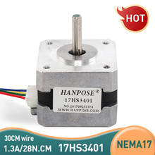 Free shipping 17HS3401  4-lead Nema 17 Stepper Motor 42 motor 42BYGH  1.3A CE ROSH ISO CNC Laser and 3D printer 2024 - buy cheap