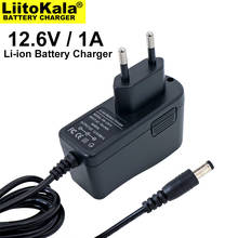 Liitokala-carregador de pilhas de lítio, 12.6v e 1a, bateria de 3s e 12v, carregador de 100 v a 240v, cabeça dc é de 5.5x2.1mm, com 10 peças 2024 - compre barato