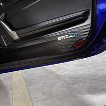 Автомобильный Стайлинг протектор боковой край защитная накладка наклейка защита анти-удар двери коврики Крышка для Subaru BRZ Toyota 86 2013-2020 2024 - купить недорого