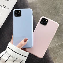 Fashion Candy Color Case for iPhone 11 Case Cover iPhone 11 Pro Max 6 6S 7 8 Plus X XR XS Max 5 5S SE Soft Silicone Cover Cases 2024 - buy cheap