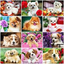 AZQSD 5D DIY Diamond Embroidery Dog Mosaic Home Decoration Diamond Painting Animals Handmade Gift Picture Of Rhinestones 2024 - buy cheap