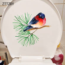 ZTTZDY 23.9×21.5CM Color Paint Home Wall Stickers Classical Flowers And Birds Bathroom Toilet Decal T2-1474 2024 - buy cheap