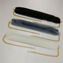 Bag Strap Gold Buckle Handbag Fuzzy Straps Fur Replacement Bag Belt Adjustable Handle for Women Shoulder Bags Accessories 2024 - buy cheap