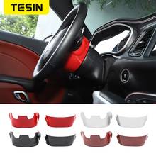 TESIN Interior Accessories for Dodge Challenger 2015+ Car Steering Wheel Base Upper Decor Cover Sticker for Dodge Durango 2014+ 2024 - buy cheap