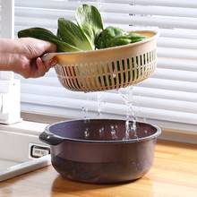 Двойная пластиковая корзина для мытья QDRR, кухонная сливная корзина для овощей, бытовая круглая корзина для фруктов, корзина для овощей, раковина для мытья 2024 - купить недорого