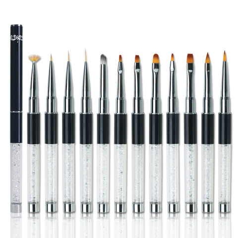 3Pcs/set Nail Art Acrylic UV Gel Extension Builder Rhinestone Painting Brush Lines Liner Pattern Drawing Pen Manicure Tool Pen 2022 - купить недорого