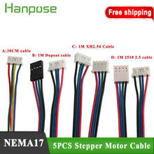 5pcs Free shipping  certification NEMA17 1m dupont cable  4-lead Nema 17 Stepper Motor 42 motor 3D printer CNC Laser 2024 - buy cheap