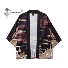Unisex Japanese Kimono Cardigan Printed Yukata Women Men Casual Shirt Kimonos Femme Asian Kimono Cosplay Costumes Traditional 2024 - buy cheap