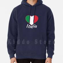 I love itália-itália, corações, moletons com capuz, manga longa, fatiia italiana, itália, bandeira siciliana 2024 - compre barato