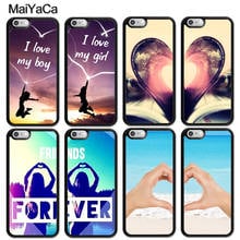 Funda de teléfono a juego con corazones de amor, mejores amigos, corazón, para iPhone 13, 12 Pro Max, mini, 11 Pro, Max, XS, X, XR, 7, 8 Plus, SE 2024 - compra barato