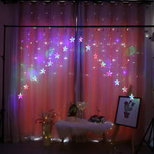 Cordão de luzes de natal com 3m, 220v, romântico, estrela, fadas, led, iluminação para casa, quarto, casamento, guirlanda, decoração de festa 2024 - compre barato