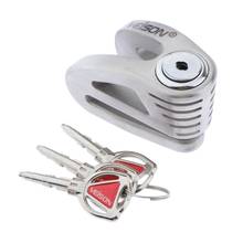 Disc Brake Lock(6mm dia pin), Motorcycle Lock with 3 Keys, Anti-Theft Wheel Lock, Silver 2024 - buy cheap