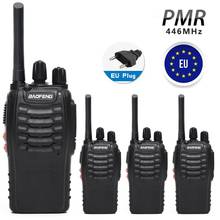 Baofeng-walkie-talkie portátil con cargador USB, Radio Ham CB de mano, BF-88E, PMR, 446MHz, 0,5 W, UHF, 16 canales, BF888S, 4 Uds. 2024 - compra barato