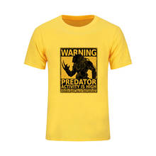 Warning Predator Activity Is High Brand Men T-shirt O Neck Fashionable T Shirt Cotton Male Tshirt Lonzo Undertale Palace Trasher 2024 - buy cheap