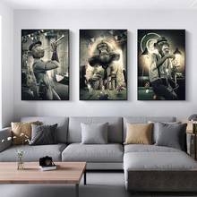 Arte de parede moderna para decoração, animal, grafite, arte, macaco, tela, pintura, pôsteres, decoração, sala de estar 2024 - compre barato