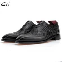 Cie-zapatos Oxford con suela de cuero de becerro para hombre, zapatos de vestir con cordones, transpirables, OX809 2024 - compra barato