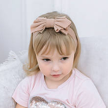 Diademas de nailon a rayas para niña, accesorios para el cabello, turbante elástico, cinta para el pelo 2024 - compra barato