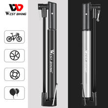 WEST BIKING Bicycle Pump 120PSI High Pressure Foot Pump Portable Alloy Tire Inflator Schrader Presta Valve Bicycle Accessories 2024 - buy cheap