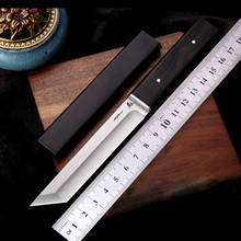 WIND Samurai-cuchillo de autodefensa, navaja táctica de supervivencia al aire libre, cuchillo de camping, cuchillo afilado de caza de alta dureza, hoja D2 2024 - compra barato