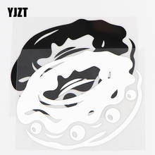 YJZT 14.6×11.3CM Delicious Doughnut Vinyl Decals Car Stickers Body Decoration Black / Silver 10A-0819 2024 - buy cheap