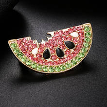 Fashion Crystal Watermelon Brooch Pin Collar Badge Corsage Jewelry Accessories 2024 - buy cheap