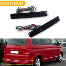 Reflector de lente negra de parachoques trasero, luz LED roja de freno trasero para VW T5 Transporter Caravelle Multivan 2003 2004 2005-2011, 1 par 2024 - compra barato