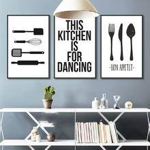 Cartoon Abstract Kitchenware Art Canvas Painting Prints Posters Wall art Pictures For Dining Hall Kitchen Home Decor 2024 - buy cheap